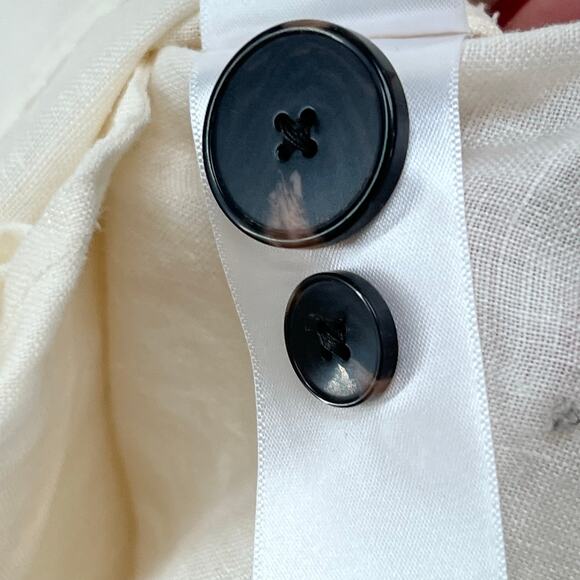 Everlane The Linen Double Breasted Blazer 8 Bone White Flax Relaxed Ethical NEW - Picture 16 of 16